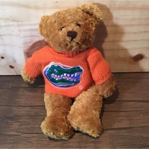 Plushland 2000 March of Dimes Florida Gators Bean Bag Bear w/ Sweater Vintage - Picture 1 of 3